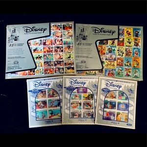5 Sets of “The Disney World of Stamps” (Listing B)
